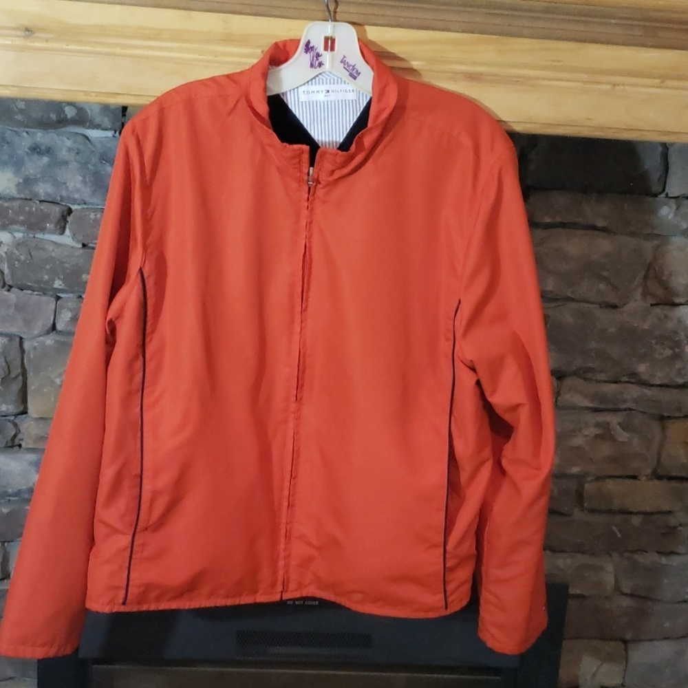 TOMMY HILFIGER GOLF JACKET SZ XL SEE MEASUREMENTS.